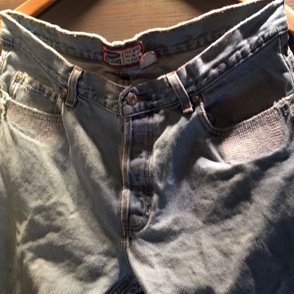 Well worn stain Jeans are Old Navy 34 long - Picture 7 of 9